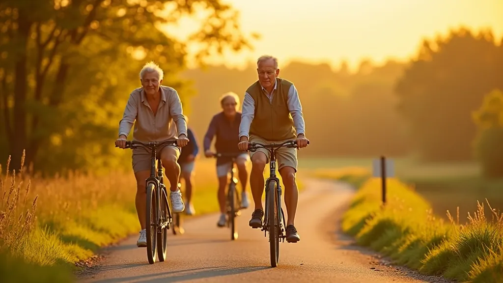 Seniori braucot pa maršrutu Āraišu ezera apkārtnes velo ceļā